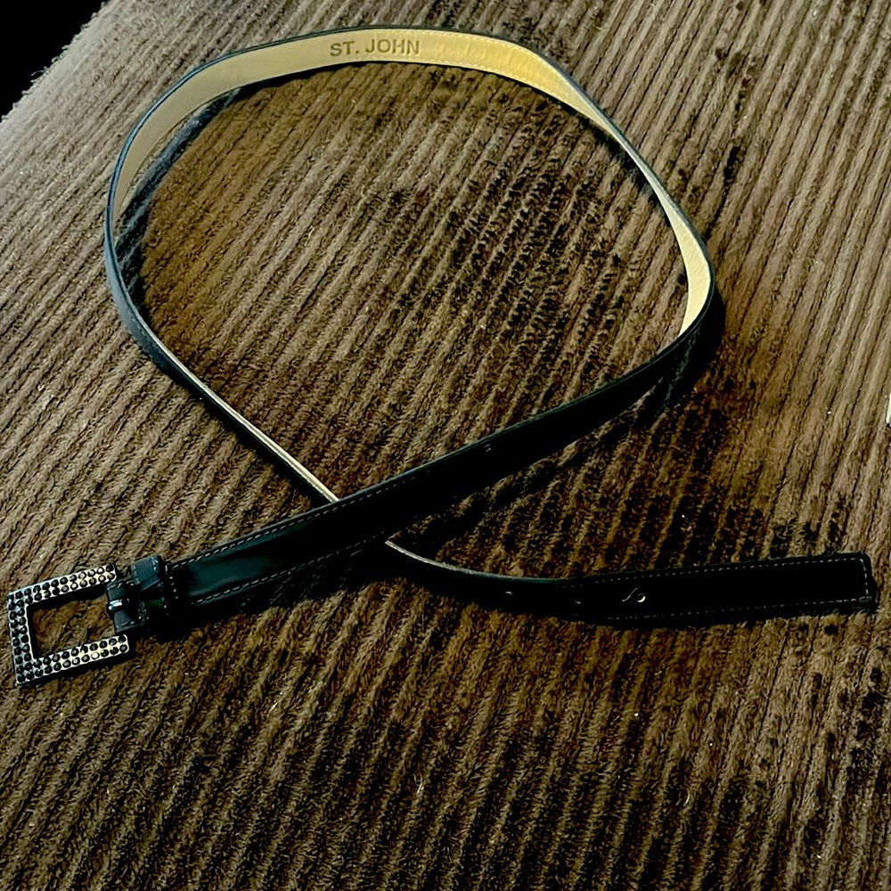 Black St John Belt Sz 16/ Large